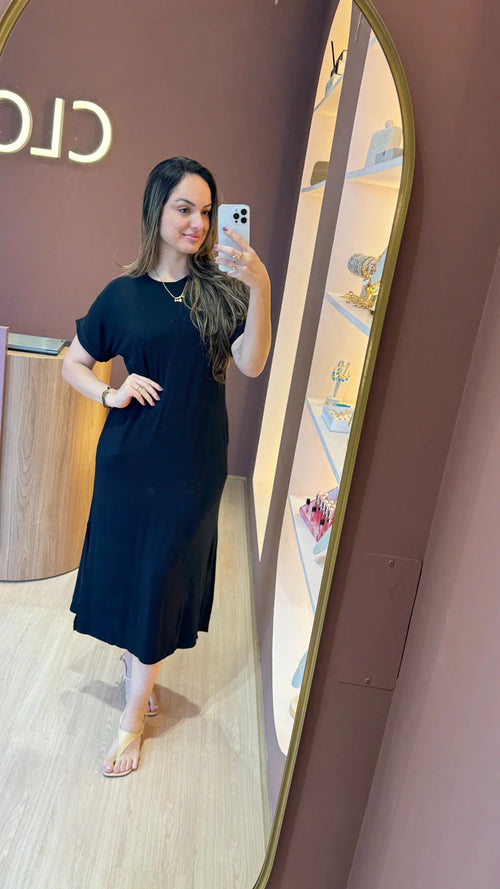 Vestido Malha Midi