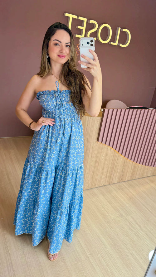 Vestido jeans bordado