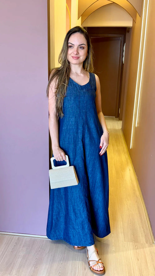 Vestido Jeans Midi